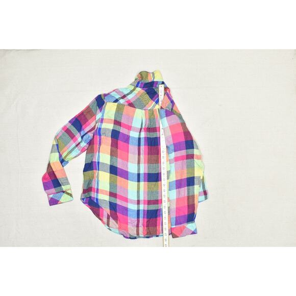 Torrid Women's Plus Size 0 Multi-Color Plaid Flannel Button Down Shirt - Picture 6 of 8